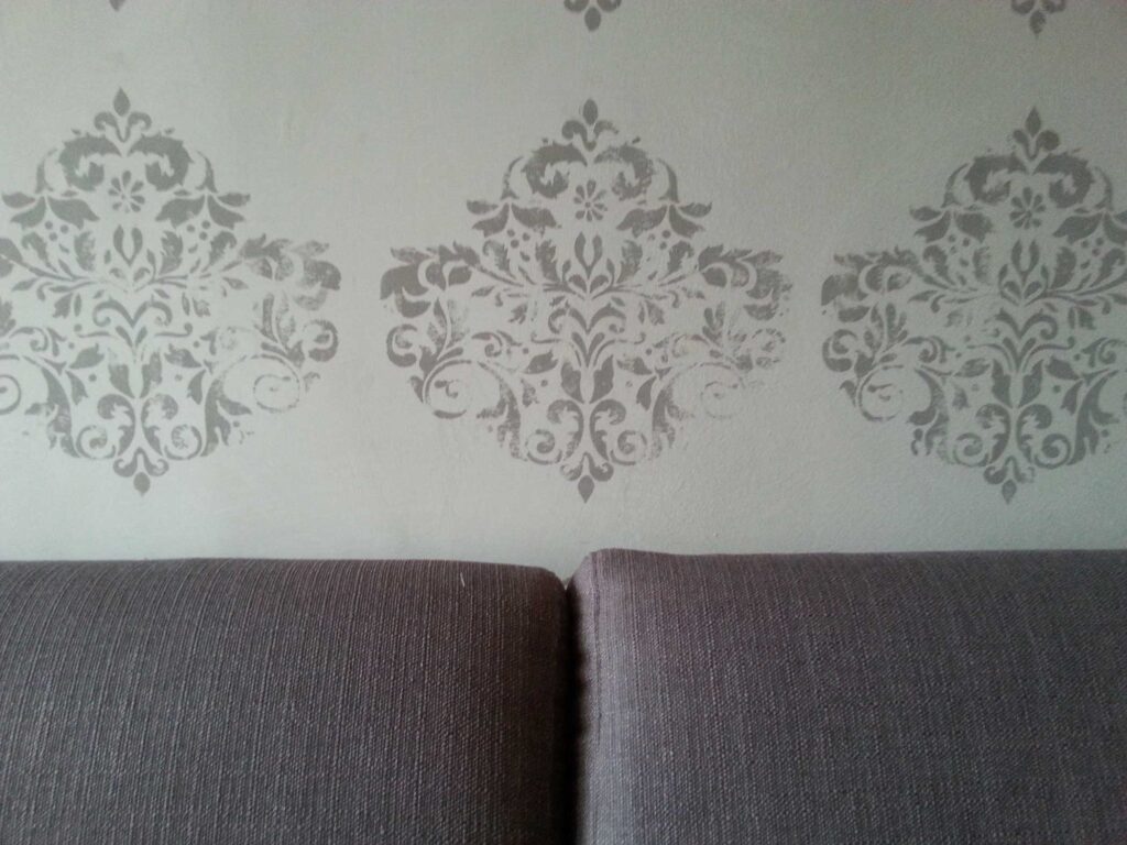 Pattern design decorazione muro soggiorno